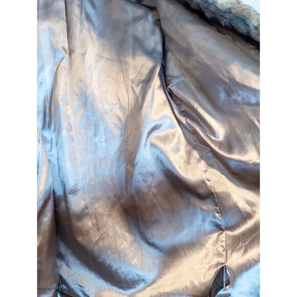 Dorothy Perkins Faux Fur Plush Brown Tan Textured Coat US 8-10 - Picture 7 of 12